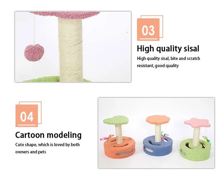 Luxury Flower Cat Tree Modern Cat Furniture Climbing Tree (4)