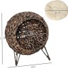 Natural Wicker Bed Ventilate Cat House (3)